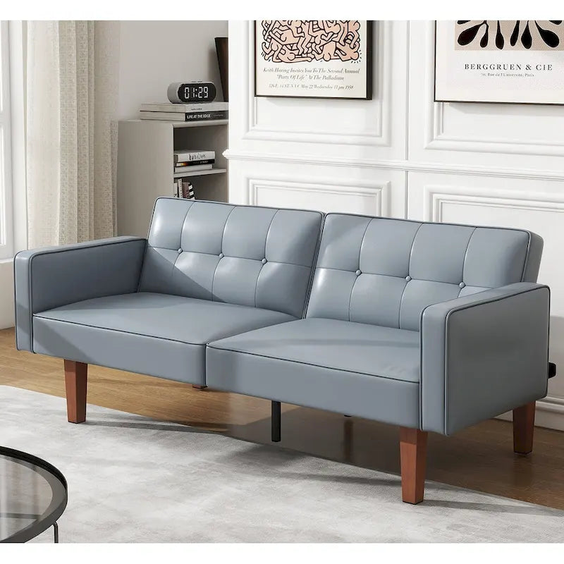 Canapé-lit convertible futon avec matelas en mousse à mémoire de forme