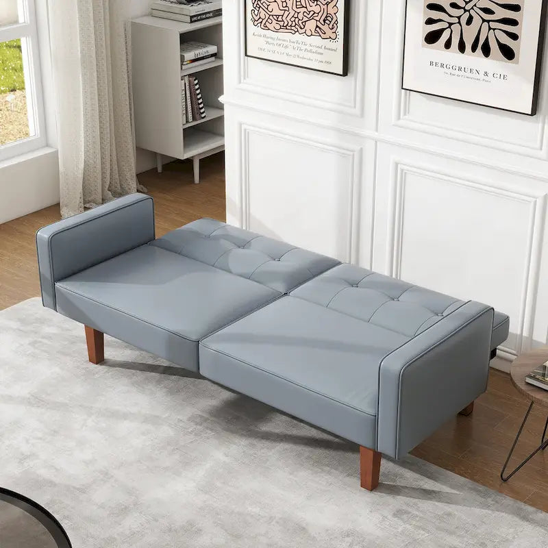 Canapé-lit convertible futon avec matelas en mousse à mémoire de forme