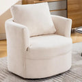 Fauteuil cabriolet pivotant avec accoudoirs ronds et oreiller lombaire