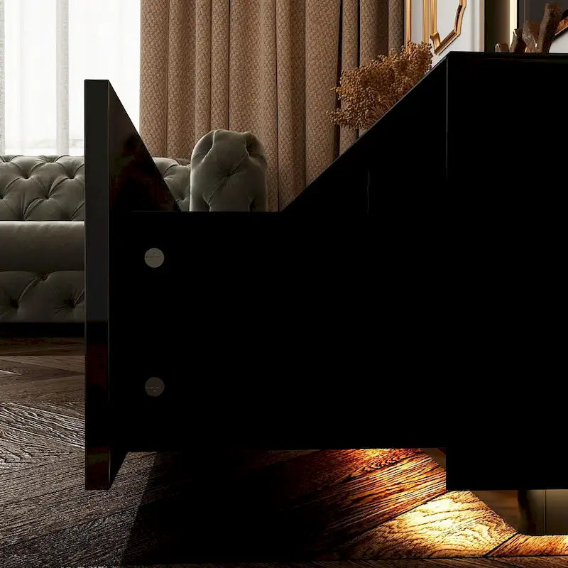 Console TV flottante murale de 70,9" avec portes à ouverture par poussée