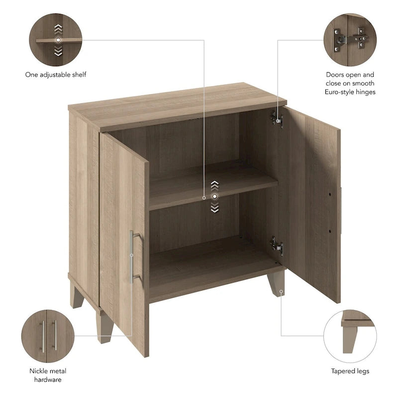 Petite armoire de rangement avec portes et étagères