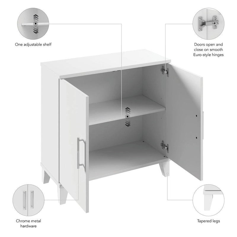 Petite armoire de rangement avec portes et étagères